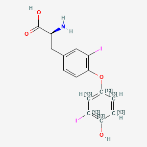 (2S)-2-Amino-3-[4-(4-hydroxy-3-iodo(1,2,3,4,5,6-13C6)cyclohexa-1,3,5-trien-1-yl)oxy-3-iodophenyl]propanoic acid