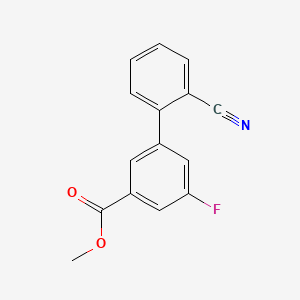 molecular formula C15H10FNO2 B577583 Methyl 3-(2-cyanophenyl)-5-fluorobenzoate CAS No. 1352318-48-9