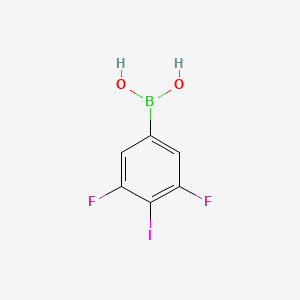 molecular formula C6H4BF2IO2 B577586 (3,5-Difluoro-4-iodophenyl)boronic acid CAS No. 1257793-03-5