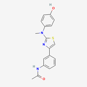 molecular formula C18H17N3O2S B5776011 N-[3-[2-(4-hydroxy-N-methylanilino)-1,3-thiazol-4-yl]phenyl]acetamide 