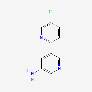 molecular formula C10H8ClN3 B577602 5-Chloro-[2,3'-bipyridin]-5'-amine CAS No. 1255634-16-2