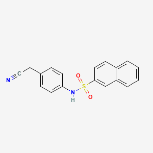 molecular formula C18H14N2O2S B5776028 N-[4-(cyanomethyl)phenyl]naphthalene-2-sulfonamide 