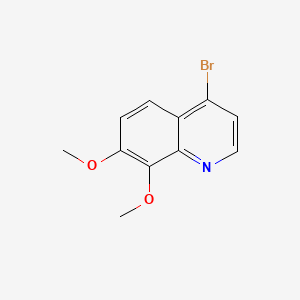molecular formula C11H10BrNO2 B577605 4-Bromo-7,8-dimethoxyquinoline CAS No. 1253789-70-6