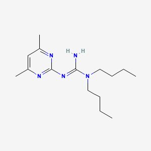 molecular formula C15H27N5 B5776063 N,N-dibutyl-N'-(4,6-dimethyl-2-pyrimidinyl)guanidine 