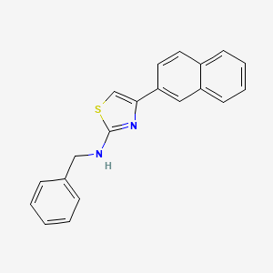 molecular formula C20H16N2S B5776074 N-benzyl-4-naphthalen-2-yl-1,3-thiazol-2-amine 