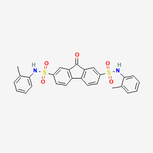 molecular formula C27H22N2O5S2 B5776079 N,N'-bis(2-methylphenyl)-9-oxo-9H-fluorene-2,7-disulfonamide 
