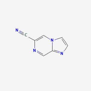 B577610 Imidazo[1,2-A]pyrazine-6-carbonitrile CAS No. 1276056-81-5