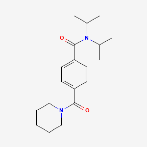 molecular formula C19H28N2O2 B5776112 4-(piperidine-1-carbonyl)-N,N-di(propan-2-yl)benzamide 