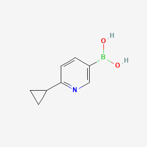 molecular formula C8H10BNO2 B577612 (6-Cyclopropylpyridin-3-yl)boronic acid CAS No. 1253055-87-6
