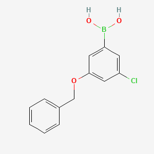 molecular formula C13H12BClO3 B577614 3-Benzyloxy-5-chlorophenylboronic acid CAS No. 1256345-82-0