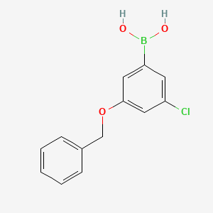 molecular formula C13H12BClO3 B577614 (3-(Benzyloxy)-5-chlorophenyl)boronic acid CAS No. 1256345-82-0