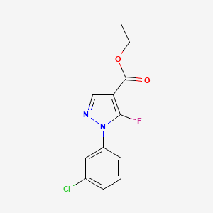molecular formula C12H10ClFN2O2 B577616 Ethyl 1-(3-chlorophenyl)-5-fluoro-1H-pyrazole-4-carboxylate CAS No. 1269292-55-8