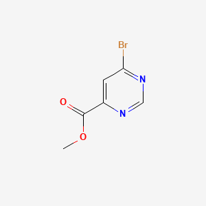 molecular formula C6H5BrN2O2 B577619 Methyl 6-bromopyrimidine-4-carboxylate CAS No. 1209459-80-2