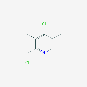 molecular formula C8H9Cl2N B057762 4-Chloro-2-(chloromethyl)-3,5-dimethylpyridine CAS No. 142885-96-9
