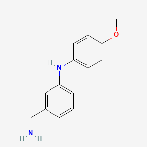 molecular formula C14H16N2O B577623 3-(aminomethyl)-N-(4-methoxyphenyl)aniline CAS No. 1263284-49-6