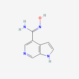 molecular formula C8H8N4O B577625 1H-Pyrrolo[2,3-c]pyridine-4-carboximidamide, N-hydroxy- CAS No. 1258875-13-6