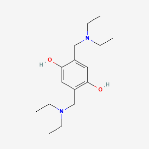 molecular formula C16H28N2O2 B5776256 1,4-Benzenediol, 2,5-bis[(diethylamino)methyl]- CAS No. 5424-68-0