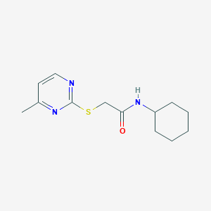 molecular formula C13H19N3OS B5776281 N-cyclohexyl-2-[(4-methylpyrimidin-2-yl)sulfanyl]acetamide 