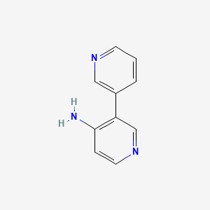 molecular formula C10H9N3 B577632 [3,3'-Bipyridin]-4-amine CAS No. 1214333-30-8