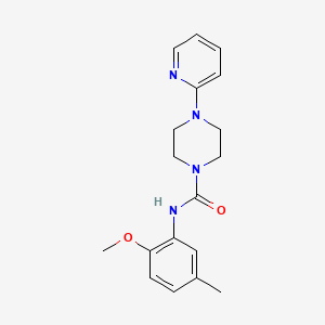 molecular formula C18H22N4O2 B5776618 N-(2-methoxy-5-methylphenyl)-4-(pyridin-2-yl)piperazine-1-carboxamide 
