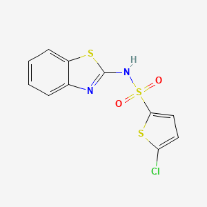 molecular formula C11H7ClN2O2S3 B5776663 N-(benzo[d]thiazol-2-yl)-5-chlorothiophene-2-sulfonamide 