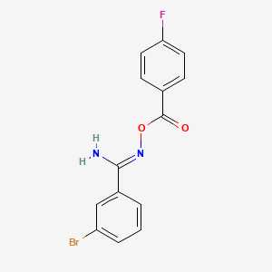molecular formula C14H10BrFN2O2 B5776687 [(Z)-[amino-(3-bromophenyl)methylidene]amino] 4-fluorobenzoate 
