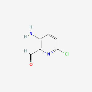 molecular formula C6H5ClN2O B577671 3-Amino-6-chloropicolinaldehyde CAS No. 1206454-49-0