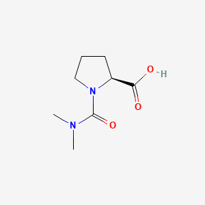 molecular formula C8H14N2O3 B577677 (S)-1-(Dimethylcarbamoyl)pyrrolidine-2-carboxylic Acid CAS No. 1305322-88-6