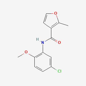 molecular formula C13H12ClNO3 B5776791 N-(5-chloro-2-methoxyphenyl)-2-methylfuran-3-carboxamide 