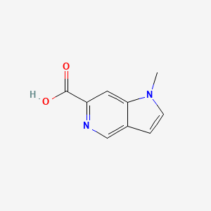 molecular formula C9H8N2O2 B577683 1H-Pyrrolo[3,2-c]pyridine-6-carboxylic acid, 1-methyl- CAS No. 1324002-79-0