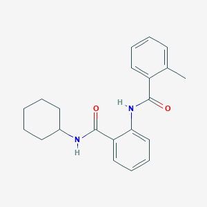 molecular formula C21H24N2O2 B5776856 N-[2-(cyclohexylcarbamoyl)phenyl]-2-methylbenzamide 