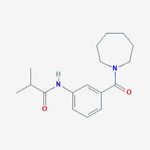 molecular formula C17H24N2O2 B5776860 N-[3-(azepane-1-carbonyl)phenyl]-2-methylpropanamide 