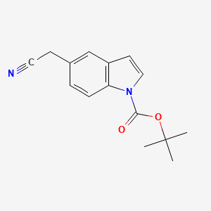 molecular formula C15H16N2O2 B577697 tert-Butyl 5-(cyanomethyl)-1H-indole-1-carboxylate CAS No. 1255098-95-3
