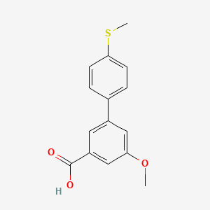 molecular formula C13H12O3S B577698 5-Methoxy-3-(4-methylthiophenyl)benzoic acid CAS No. 1262006-31-4