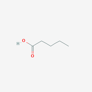 molecular formula C5H10O2<br>C5H10O2<br>CH3(CH2)3COOH B057770 Valeric acid CAS No. 109-52-4