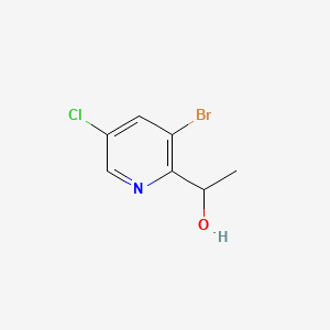 molecular formula C7H7BrClNO B577702 1-(3-Bromo-5-chloropyridin-2-YL)ethanol CAS No. 1374651-62-3