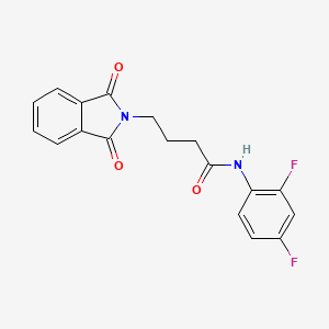 molecular formula C18H14F2N2O3 B5777071 N-(2,4-difluorophenyl)-4-(1,3-dioxoisoindol-2-yl)butanamide 