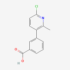 molecular formula C13H10ClNO2 B577719 3-(6-Chloro-2-methylpyridin-3-yl)benzoic acid CAS No. 1352318-62-7
