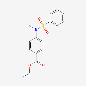 molecular formula C16H17NO4S B5777310 Ethyl 4-[benzenesulfonyl(methyl)amino]benzoate 