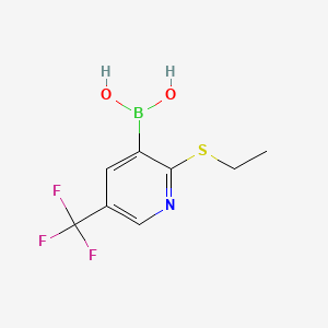 2-Ethylthio-5-trifluoromethylpyridine-3-boronic acid