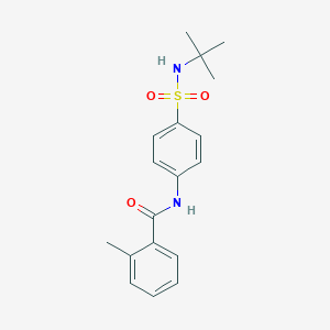 molecular formula C18H22N2O3S B5777334 N-[4-(tert-butylsulfamoyl)phenyl]-2-methylbenzamide 