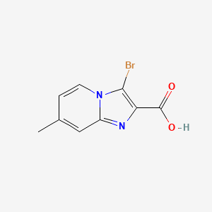 molecular formula C9H7BrN2O2 B577741 3-Bromo-7-methylimidazo[1,2-a]pyridine-2-carboxylic acid CAS No. 1352723-58-0