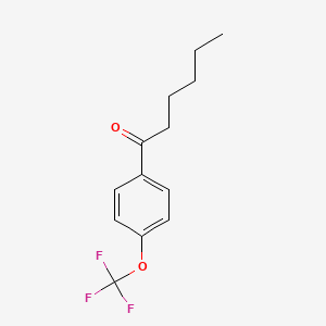 molecular formula C13H15F3O2 B577742 1-[4-(Trifluoromethoxy)phenyl]hexan-1-one CAS No. 1365271-68-6