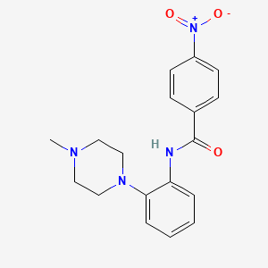 molecular formula C18H20N4O3 B5777532 N-[2-(4-methylpiperazin-1-yl)phenyl]-4-nitrobenzamide 
