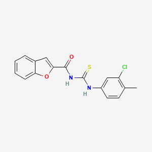 molecular formula C17H13ClN2O2S B5777538 N-[(3-chloro-4-methylphenyl)carbamothioyl]-1-benzofuran-2-carboxamide 
