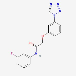 molecular formula C15H12FN5O2 B5777543 N-(3-fluorophenyl)-2-[3-(tetrazol-1-yl)phenoxy]acetamide 