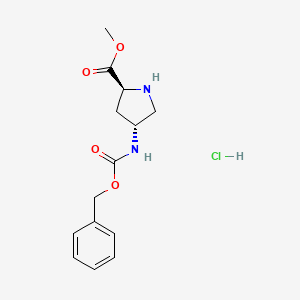 (2S,4R)-Methyl 4-(((benzyloxy)carbonyl)amino)pyrrolidine-2-carboxylate hydrochloride