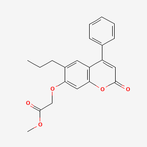 molecular formula C21H20O5 B5777571 methyl 2-[(2-oxo-4-phenyl-6-propyl-2H-chromen-7-yl)oxy]acetate 