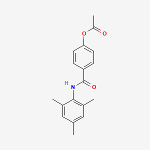 molecular formula C18H19NO3 B5777576 [4-[(2,4,6-Trimethylphenyl)carbamoyl]phenyl] acetate 