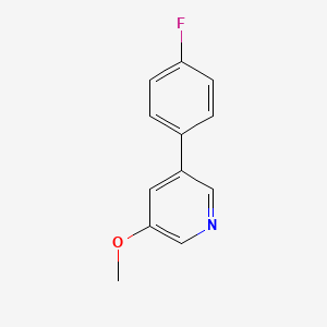 molecular formula C12H10FNO B577761 3-(4-Fluorophenyl)-5-methoxypyridine CAS No. 1214374-19-2
